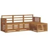 Lauko baldų komplektas Lauko sofos komplektas 4 pcs Natūrali
