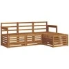 Lauko baldų komplektas Lauko sofos komplektas 4 pcs Natūrali