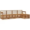 Lauko sofos komplektas 5 pcs Natūrali