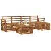 Lauko sofos komplektas 6 pcs Natūrali