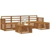 Lauko sofos komplektas 6 pcs Natūrali