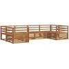 Lauko sofos komplektas 6 pcs Natūrali