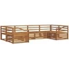 Lauko sofos komplektas 6 pcs Natūrali