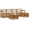 Lauko sofos komplektas 6 pcs Natūrali
