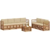 Sofų komplektai 8 vnt. Natūralus ir bežinis