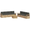 Sofų komplektai 9 pcs Balta ir antracito 59 x 59 x 37 cm