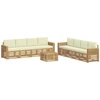 Sofų komplektai 9 pcs Balta ir kreminė 59 x 59 x 37 cm