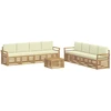 Sofų komplektai 9 pcs Balta ir kreminė 59 x 59 x 37 cm