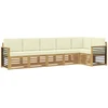 Lauko sofos komplektas 6 vnt. 6 vietos Baltas and Kreminis