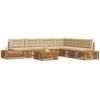 Lauko sofos komplektas 7 Vienetas Natūralus ir bežinis