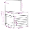 Sofa Sofų komplektai su pagalve 3 pcs Kietos akacijos mediena