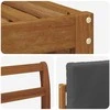 Lauko sofos komplektas su pagalve 4 pcs Natūralus ir antracitas