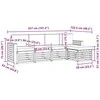 Lauko baldų komplektas Lauko sofos komplektas su pagalve 5 pcs Natūralus ir antracitas