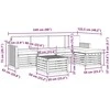 Lauko baldų komplektas Lauko sofos komplektas 6 vnt. Natūralus ir grietinėlė