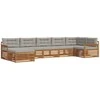 Sofa Lauko sofos komplektas 7 pcs Natūrali ir šviesiai pilka