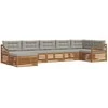 Sofa Lauko sofos komplektas 7 pcs Natūrali ir šviesiai pilka