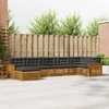 Sofa Lauko sofos komplektas su pagalve 7 pcs Natūralus ir antracitas