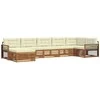 Sofa Lauko sofos komplektas su pagalve 7 pcs Natūralus ir grietinėlė