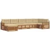 Sofa Lauko sofos komplektas su pagalve 7 pcs Natūralus ir bežinis
