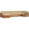 Sofa Lauko sofos komplektas su pagalve 7 pcs Natūralus ir bežinis