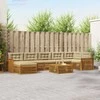 Sofa Lauko sofos komplektas su pagalve 8 pcs Natūralus ir bežinis