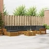 Sofa Lauko sofos komplektas su pagalve 8 pcs Natūralus ir antracitas