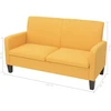 Sofa Sofų komplektas, 2d., geltonos spalvos, audinys