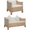 Sofa Sofų komplektas su pagalvėlėmis, 2 d., natūralus ratanas