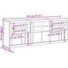 LED Bufetas Senovinis medis 181 x 37 x 67 cm Apdirbta mediena