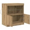 LED Bufetas Ruda 60,5 x 37 x 67 cm Apdirbta mediena