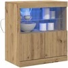 LED Bufetas Ruda 60,5 x 37 x 67 cm Apdirbta mediena