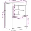 LED Bufetas Senas medis 41 x 37 x 67 cm Apdirbta mediena