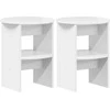 Šoninė spintelė 2 pcs Aukšto Blizgesio Baltas Ø40 x 50 cm