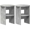 Šoninė spintelė 2 pcs Betono Pilka Ø40 x 50 cm Dirbtinė mediena