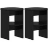 Šoninė spintelė 2 pcs Juodas Ø40 x 50 cm Dirbtinė mediena
