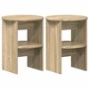 Šoninė spintelė 2 pcs Sonoma ąžuolas Ø40 x 50 cm