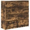 Šoninė spintelė, dūminio ąžuolo, 100x35x99 cm, apdirbta mediena