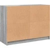 Šoninė spintelė, pilka ąžuolo, 102x37x75,5cm, apdirbta mediena