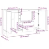Šoninė spintelė, sonoma ąžuolo, 101x35x70cm, apdirbta mediena