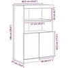 LED Bufetas Ruda 60 x 37 x 100 cm Apdirbta mediena