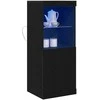 LED Bufetas Juodas ąžuolas 41 x 37 x 100 cm Apdirbta mediena