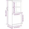 LED Bufetas Juodas ąžuolas 41 x 37 x 100 cm Apdirbta mediena