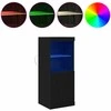 LED Bufetas Juodas ąžuolas 41 x 37 x 100 cm Apdirbta mediena