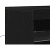 LED Bufetas Juodas ąžuolas 41 x 37 x 100 cm Apdirbta mediena