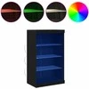 LED Bufetas Juodas ąžuolas 60,5 x 37 x 100 cm Apdirbta mediena