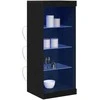 LED Bufetas Juodas ąžuolas 41 x 37 x 100 cm Apdirbta mediena