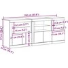 LED Bufetas Senas medis 162 x 37 x 67 cm Apdirbta mediena