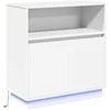 LED Bufetas Balta 71 x 34,5 x 75 cm Apdirbta mediena