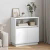 LED Bufetas Balta 71 x 34,5 x 75 cm Apdirbta mediena