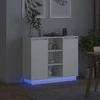 LED Bufetas Balta 90 x 32 x 75 cm Apdirbta mediena